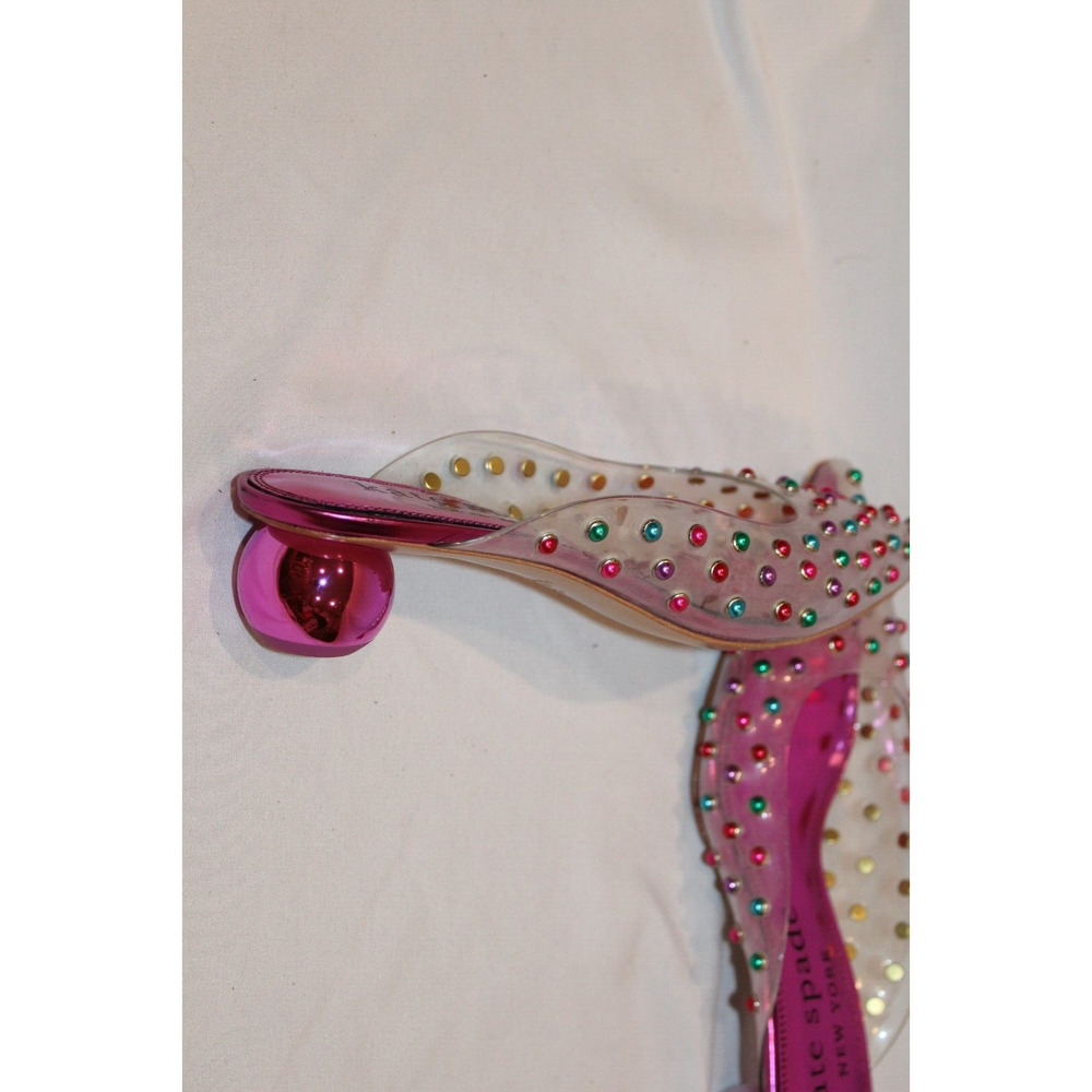 kate spade Pink Studded Pointed-Toe Mule Sandals - Picture 7 of 10